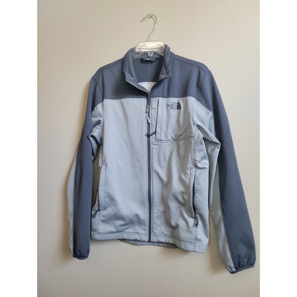 The North Face Mens Grey Softshell Full Zip Fleece Lined Jacket Small S/P